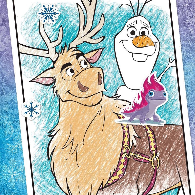 slide 4 of 6, Crayola 96pg Disney Frozen Coloring Book with Sticker Sheet, 1 ct