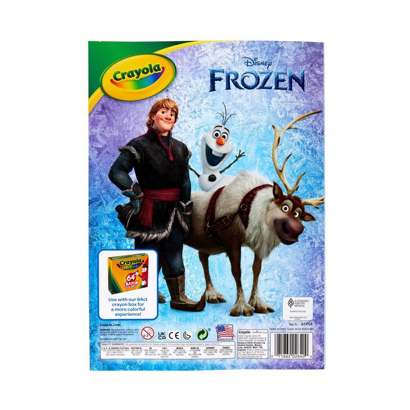 slide 6 of 6, Crayola 96pg Disney Frozen Coloring Book with Sticker Sheet, 1 ct
