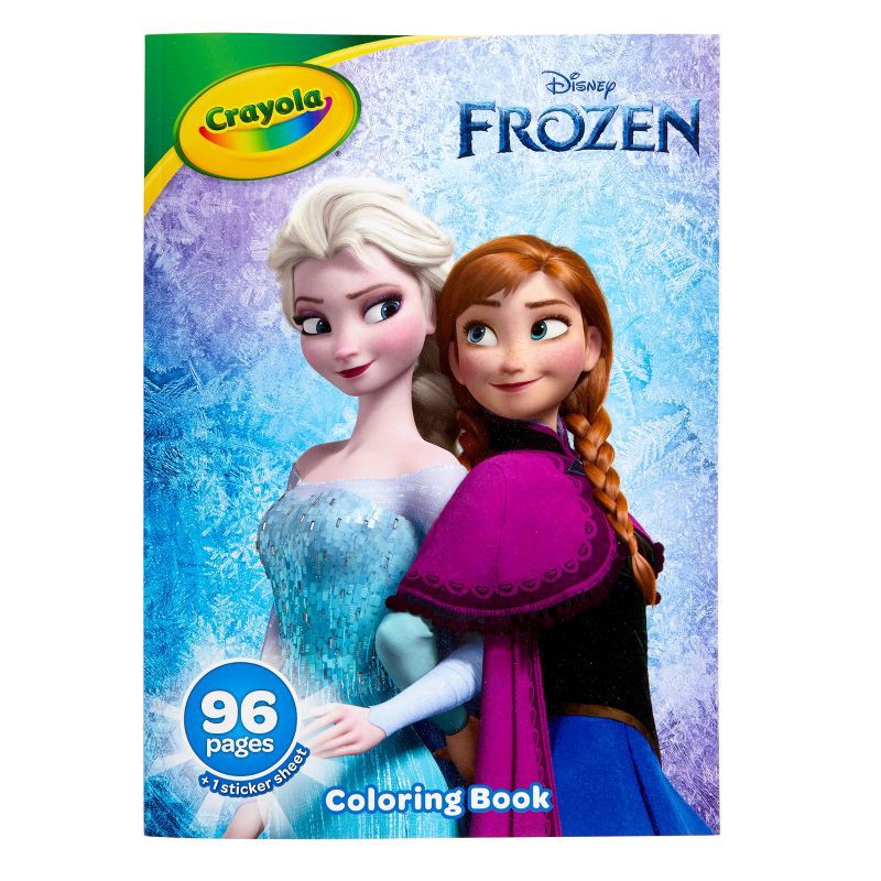 slide 1 of 6, Crayola 96pg Disney Frozen Coloring Book with Sticker Sheet, 1 ct