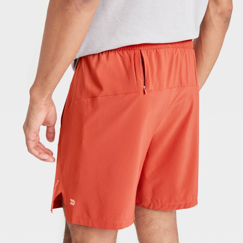 Men's 7" Unlined Run Shorts All in Motion Red S 1 ct Shipt