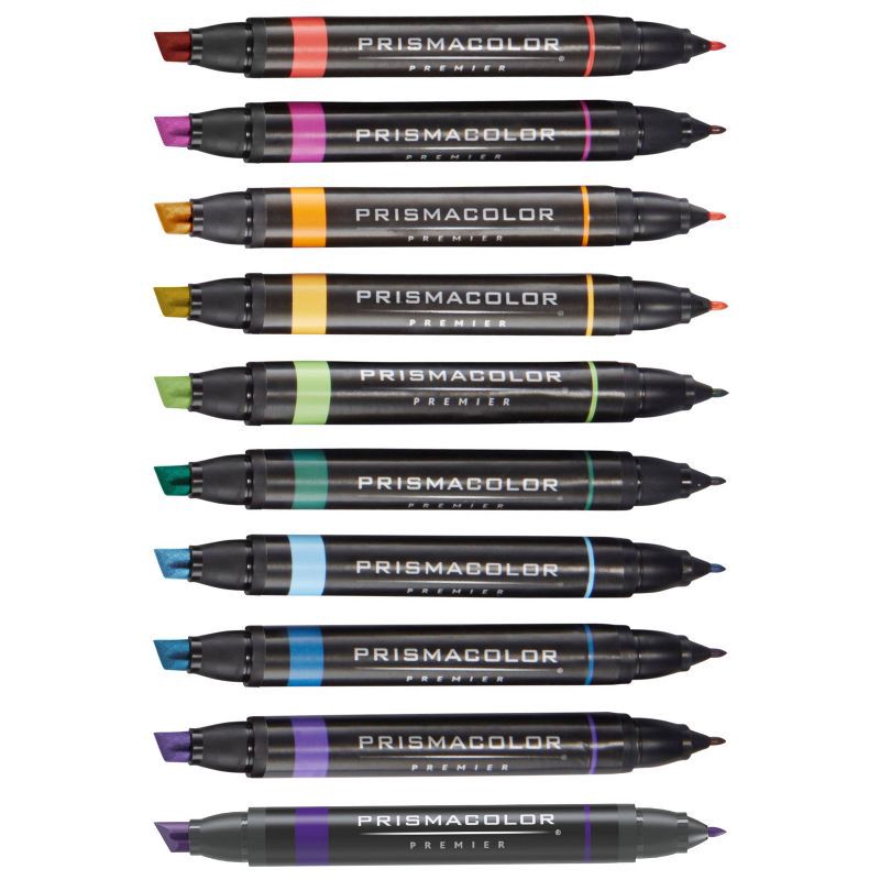 slide 4 of 6, Prismacolor Premier 10pk Markers Dual-Ended Chisel Fine Tip, 10 ct