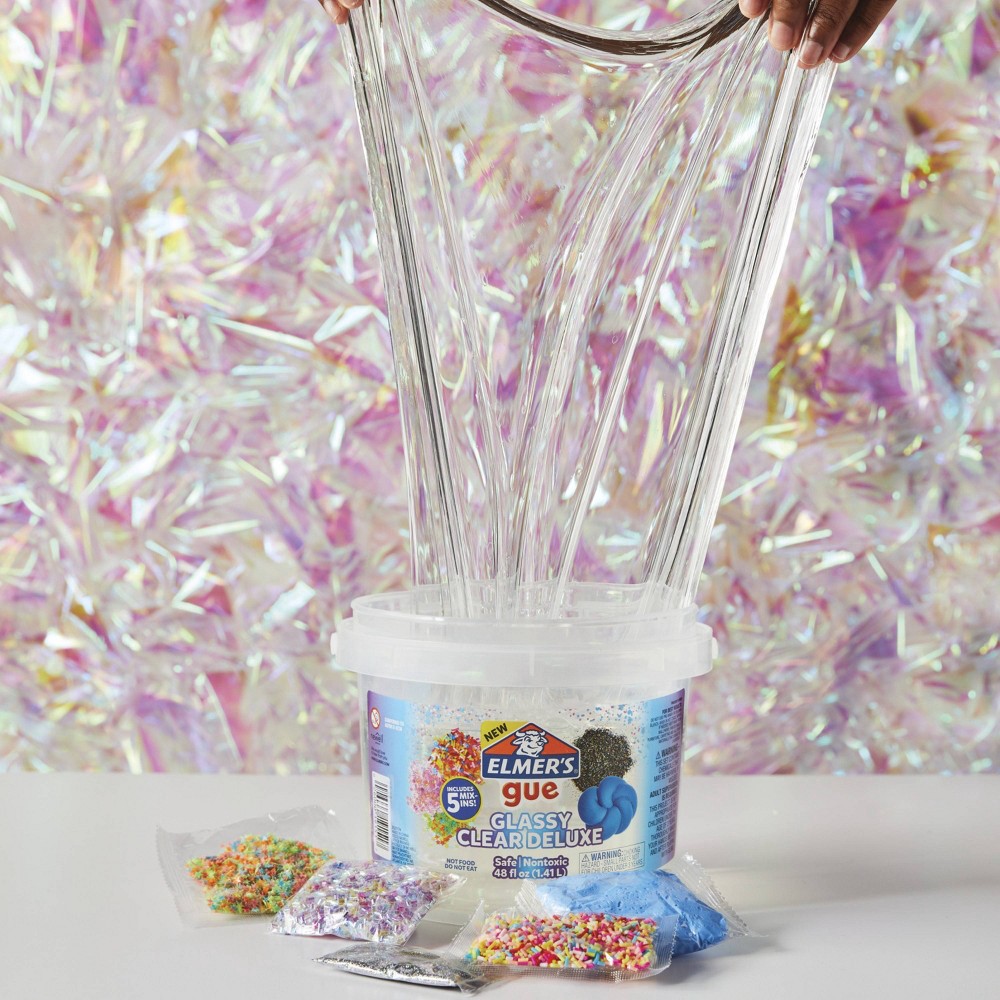Elmer's Gue 3lb Glassy Clear Deluxe Premade Slime Kit with MixIns 3 lb