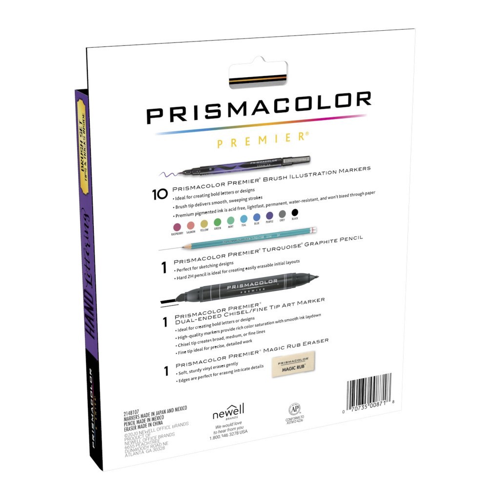 slide 7 of 7, Prismacolor Premier 13pk Hand Lettering Brush Set, 13 ct