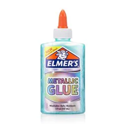 Elmer's 5oz Washable School Glue - Metallic Teal Blue 5 oz