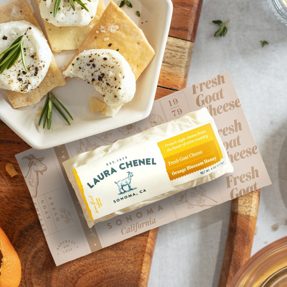 slide 2 of 2, Laura Chenel's Orange Blossom Honey Fresh Goat Cheese - 4 oz, 4 oz