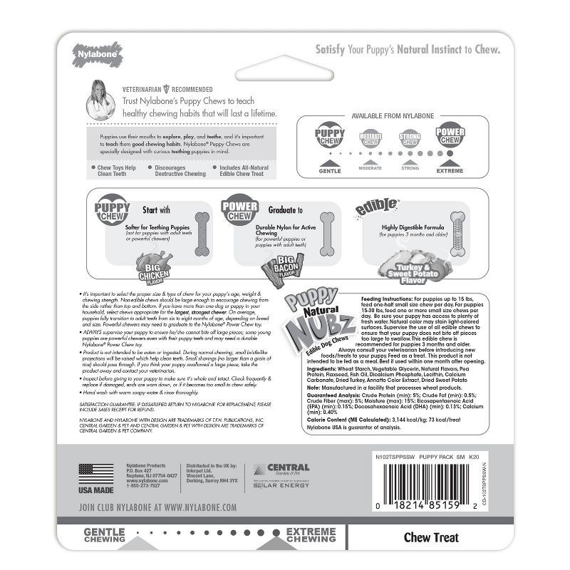 slide 4 of 4, Nylabone Puppy Starter Pack Dog Toy - Brown, 1 ct