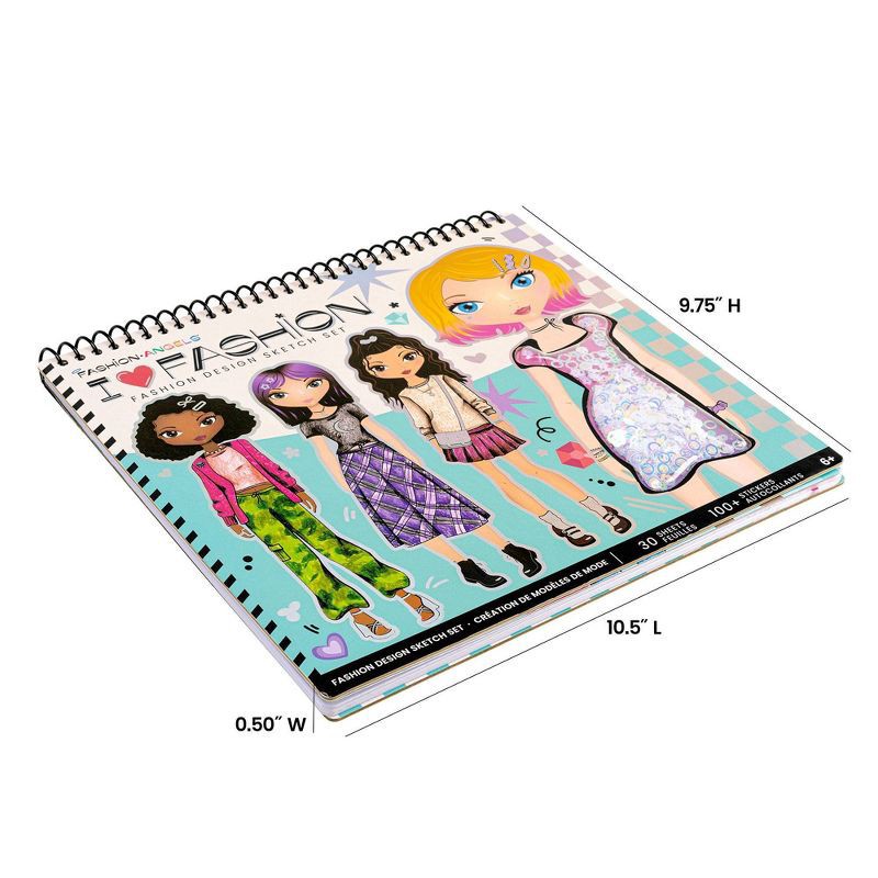 slide 9 of 11, I Love Fashion Design Sketch Set - Fashion Angels, 1 ct