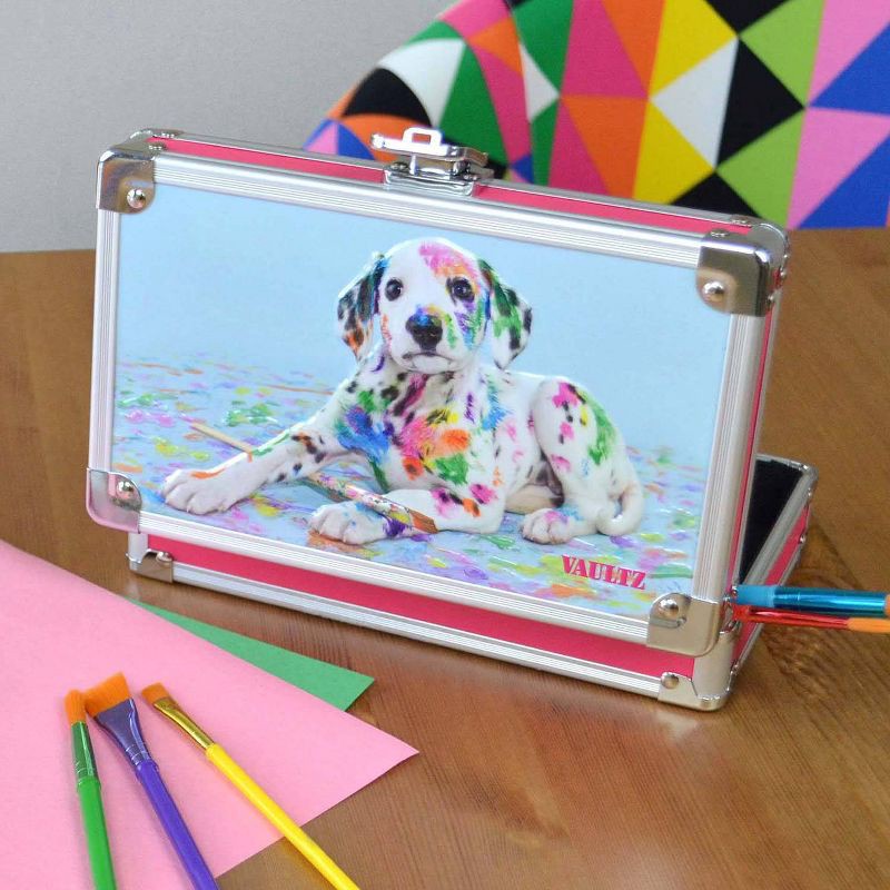 slide 5 of 5, Metal Pencil Box Sparkle Painted Puppy - Vaultz, 1 ct