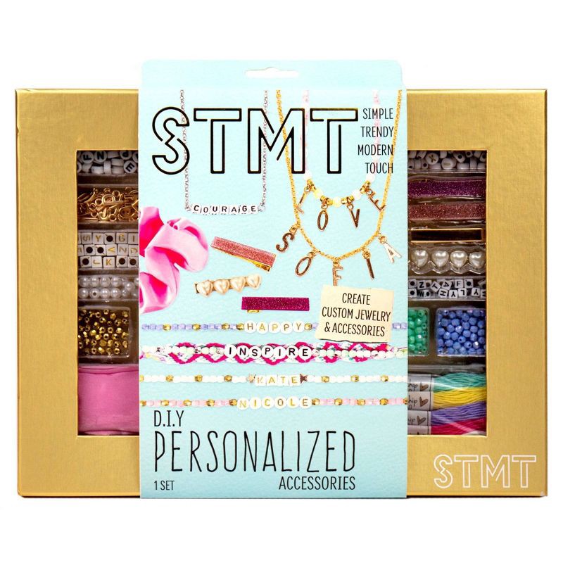 slide 1 of 5, DIY Personalized Accessories Kit - STMT: Beads Bracelet & Craft Kit for Girls, 672 Pieces, Gift for 8 Year Olds, 672 ct