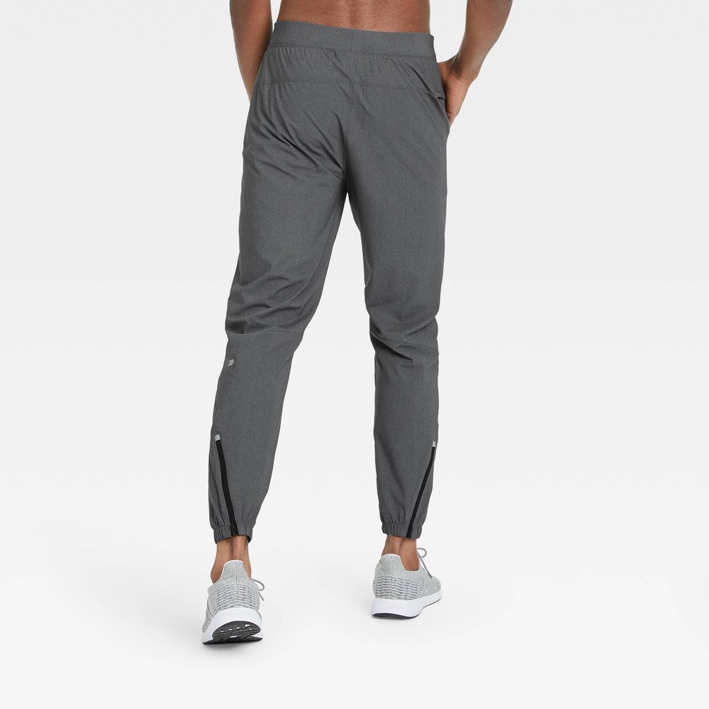 slide 2 of 4, Men's Lightweight Run Pants - All in Motion Heathered Black L, 1 ct