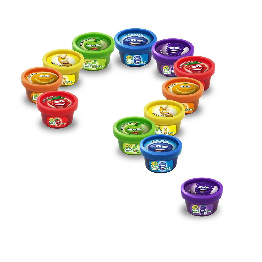 slide 2 of 4, Crayola 12ct Silly Scents Dough Tubs, 12 ct
