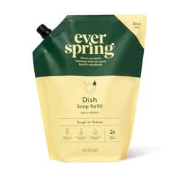 Dish Soap Refill - Lemon & Mint - 36 fl oz - Everspring™: Cleaners and Disinfectants, Liquid Form, Removes Grease