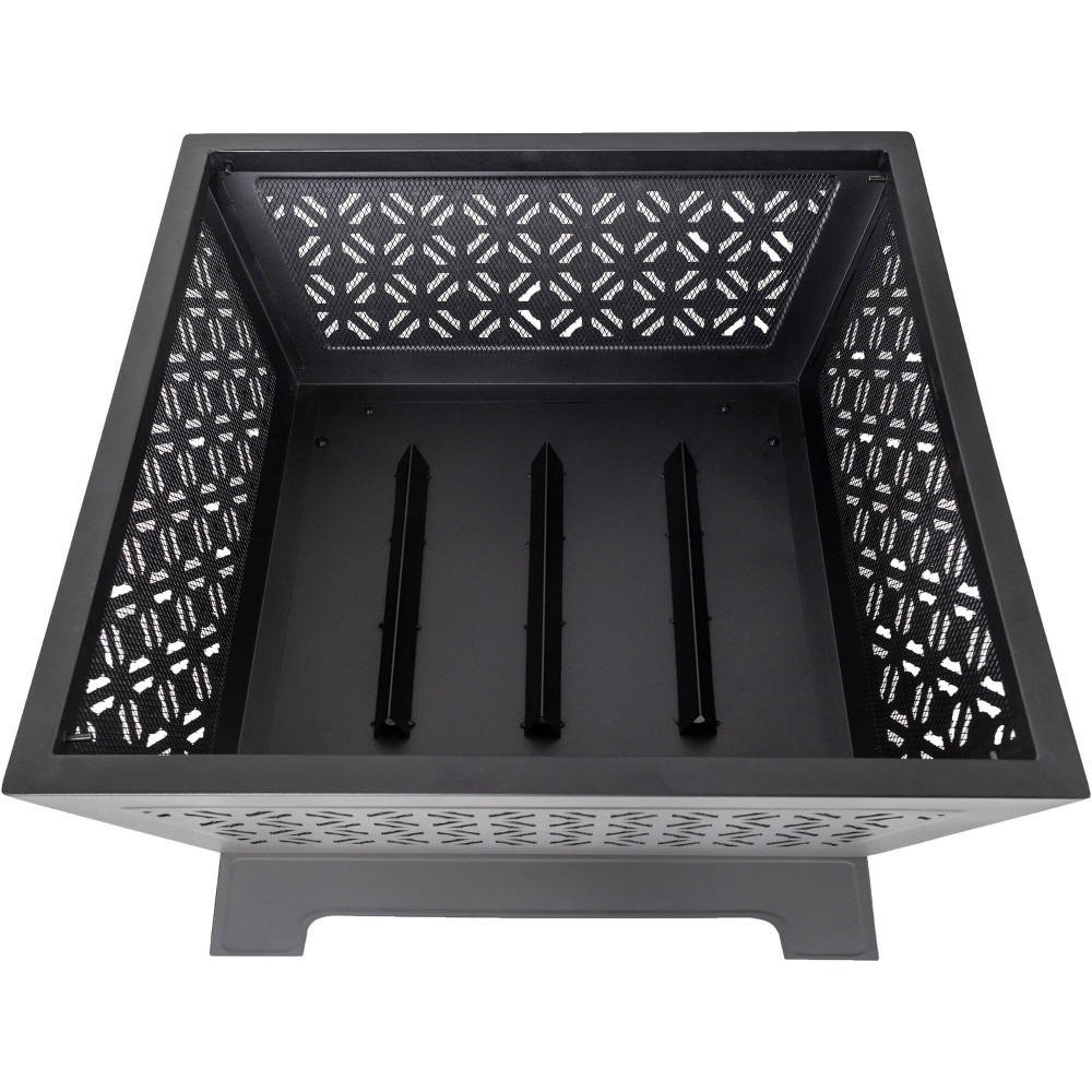 slide 4 of 7, Calipso 26" Square Wood Burning Fire Pit - Pleasant Hearth, 1 ct