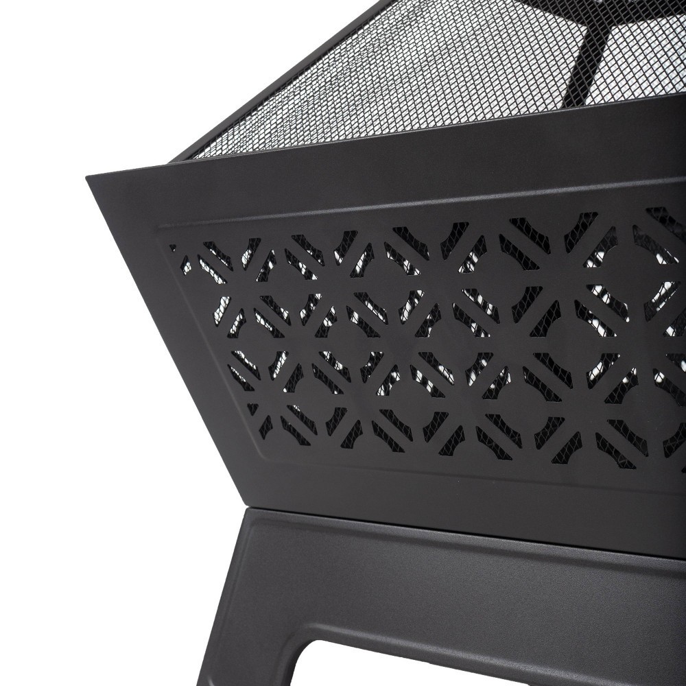 slide 7 of 7, Calipso 26" Square Wood Burning Fire Pit - Pleasant Hearth, 1 ct