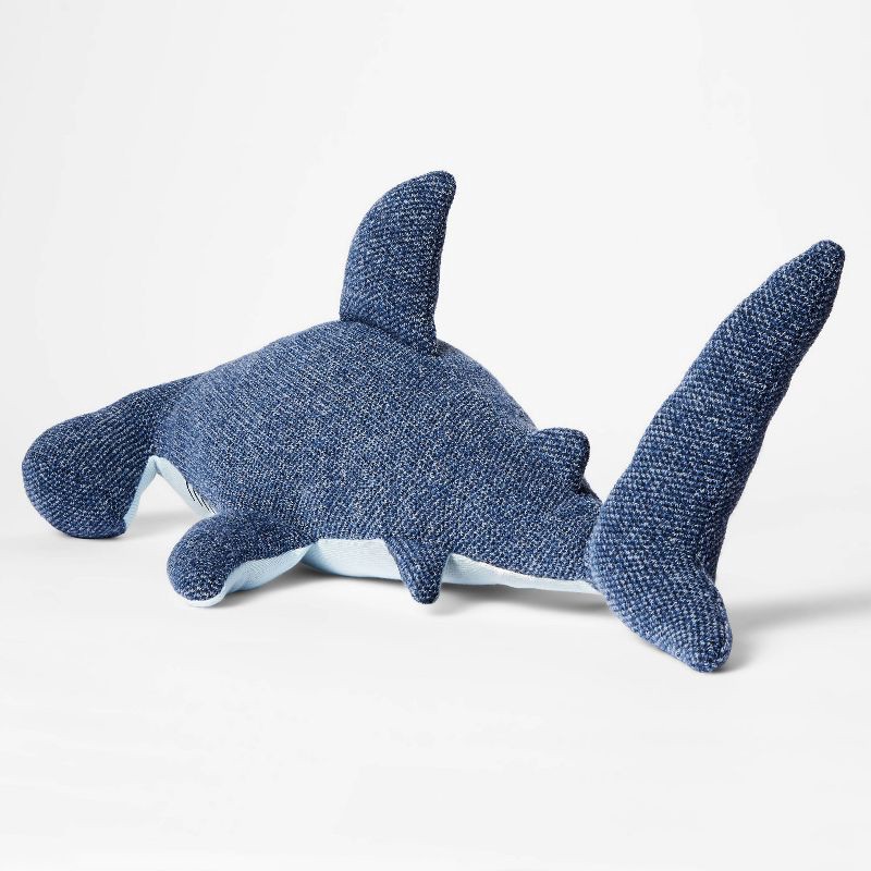 slide 2 of 4, Hammerhead Kids' Throw Pillow Blue - Pillowfort™, 1 ct