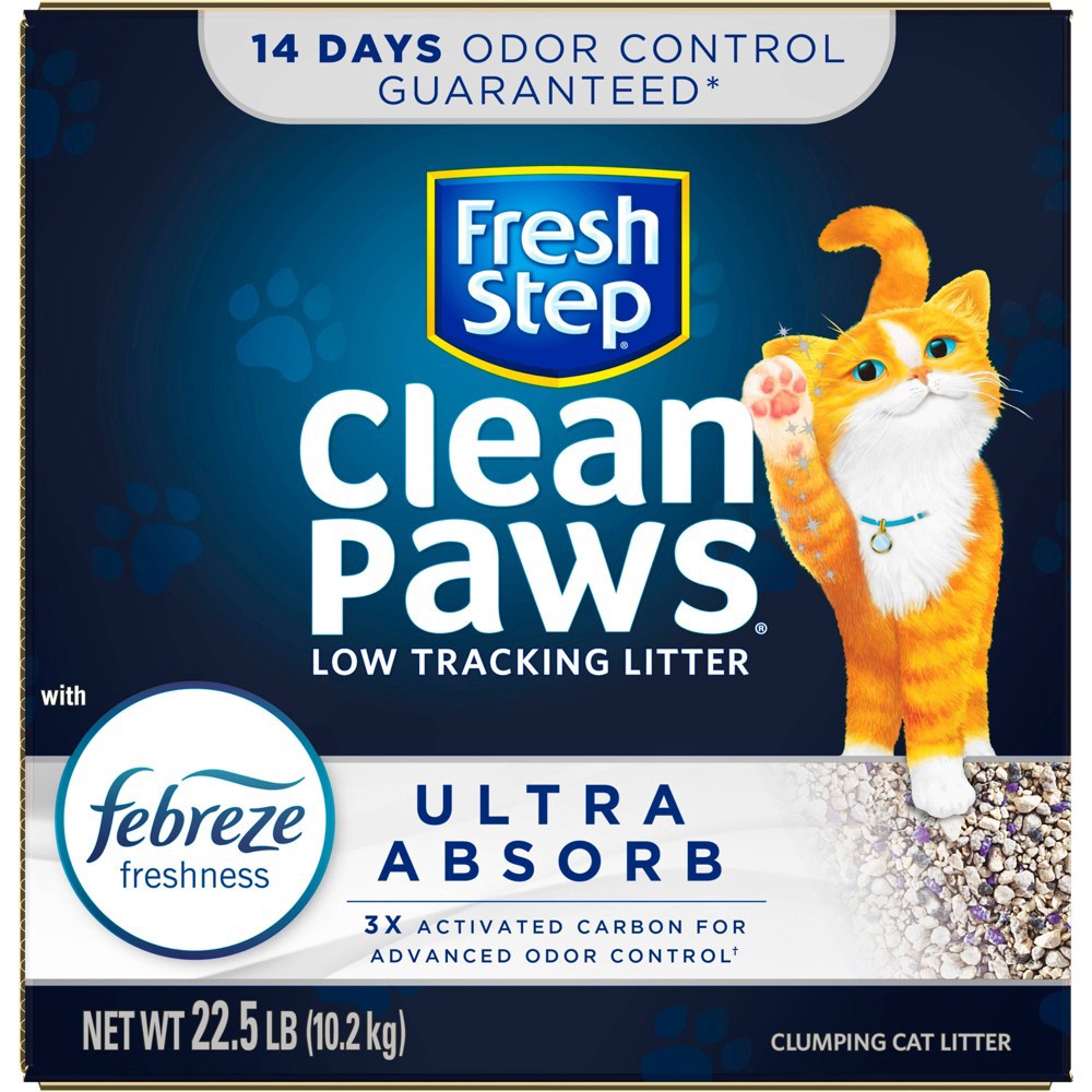 slide 2 of 11, Fresh Step Clean Paws Ultra-Absorb - 22.5lbs, 22.5 lb