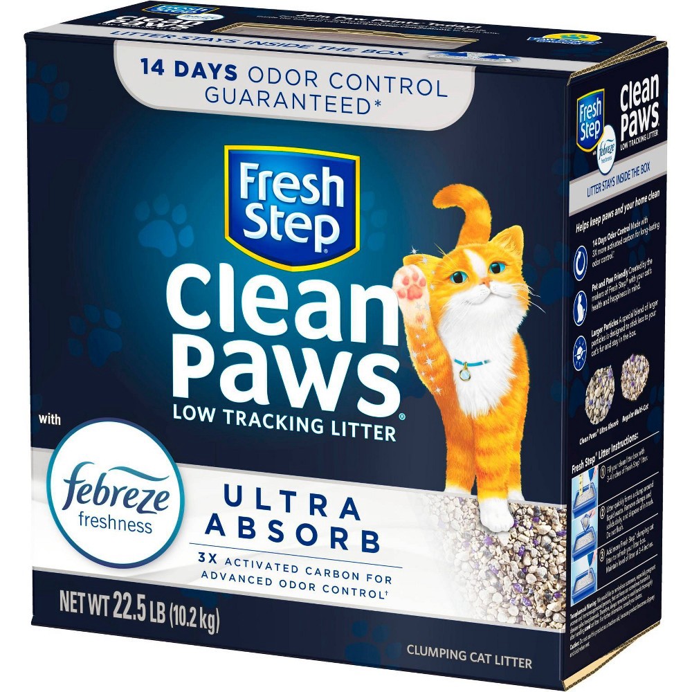 slide 10 of 11, Fresh Step Clean Paws Ultra-Absorb - 22.5lbs, 22.5 lb
