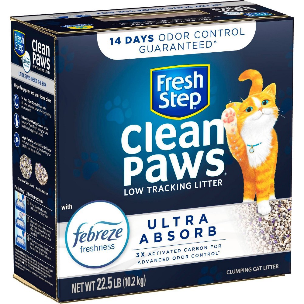 slide 11 of 11, Fresh Step Clean Paws Ultra-Absorb - 22.5lbs, 22.5 lb