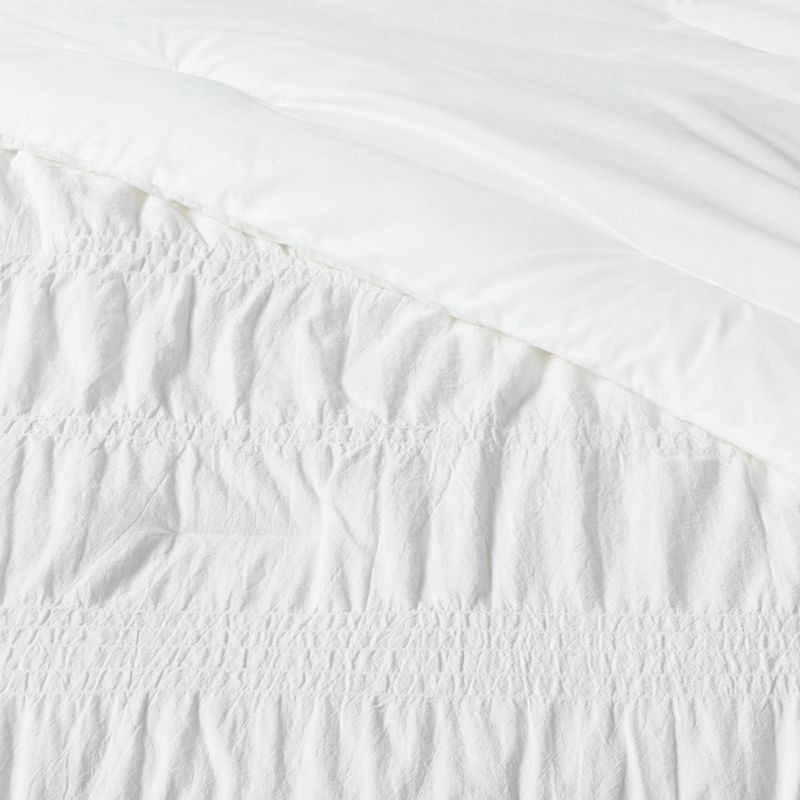 slide 4 of 4, King Seersucker Comforter & Sham Set White - Threshold, 1 ct