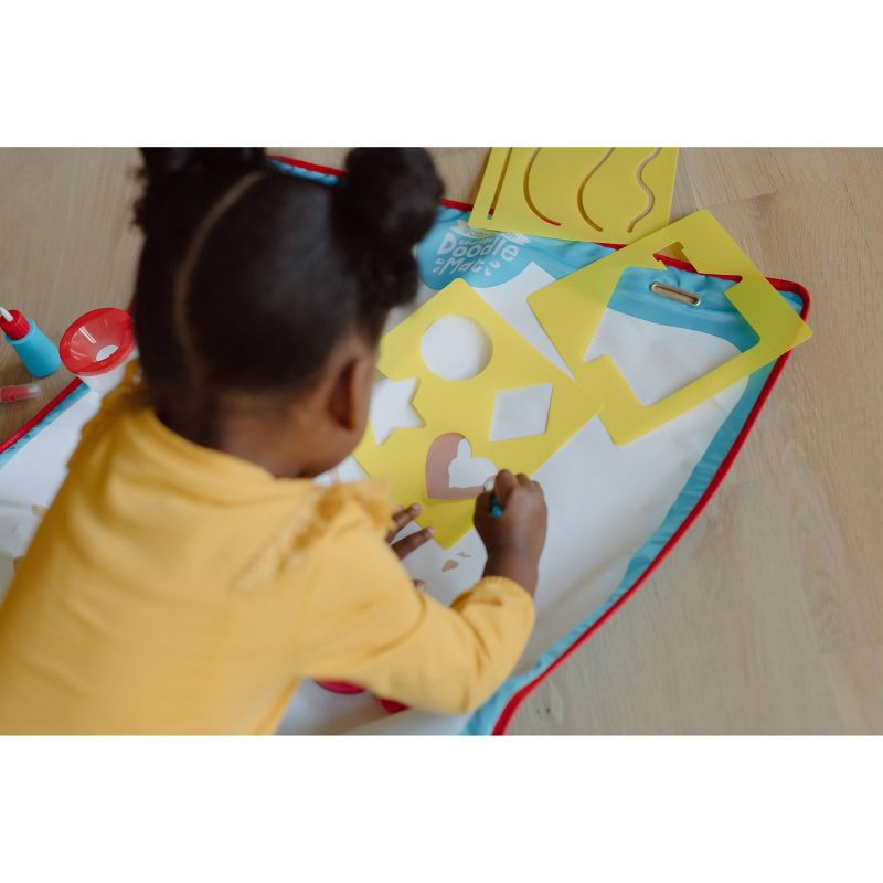 slide 3 of 10, Giant Aqua Draw Door & Floor Doodle Mat with 22 Mess-Free Tools – Chuckle & Roar, 1 ct