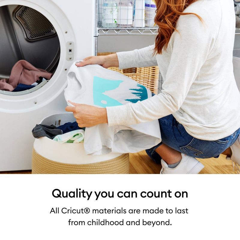 slide 7 of 8, Cricut 3' Smart Iron-On Vinyl - Black, 1 ct