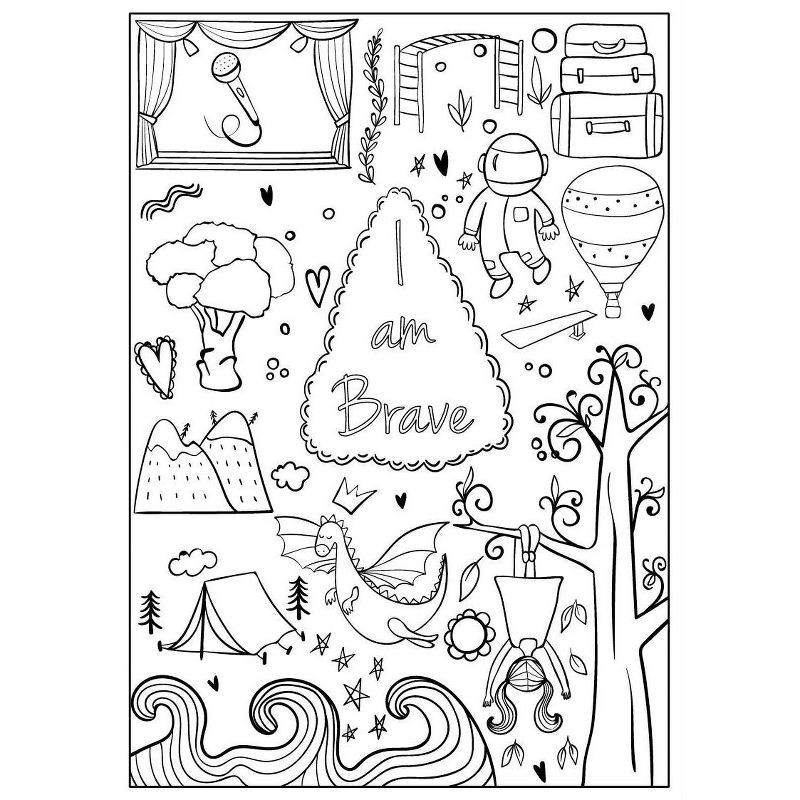 slide 3 of 7, I Am Confident, Brave & Beautiful Coloring Book - Hopscotch Girls: Creative Thinking for Kids, 24 Pages, Ages 4+, 1 ct