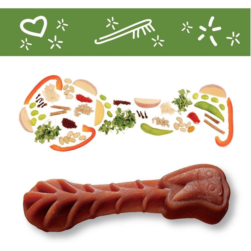 slide 3 of 9, WHIMZEES by Wellness Brushzees Small Dental Vegetable Flavor Dog Treats - 7.4oz, 7.4 oz