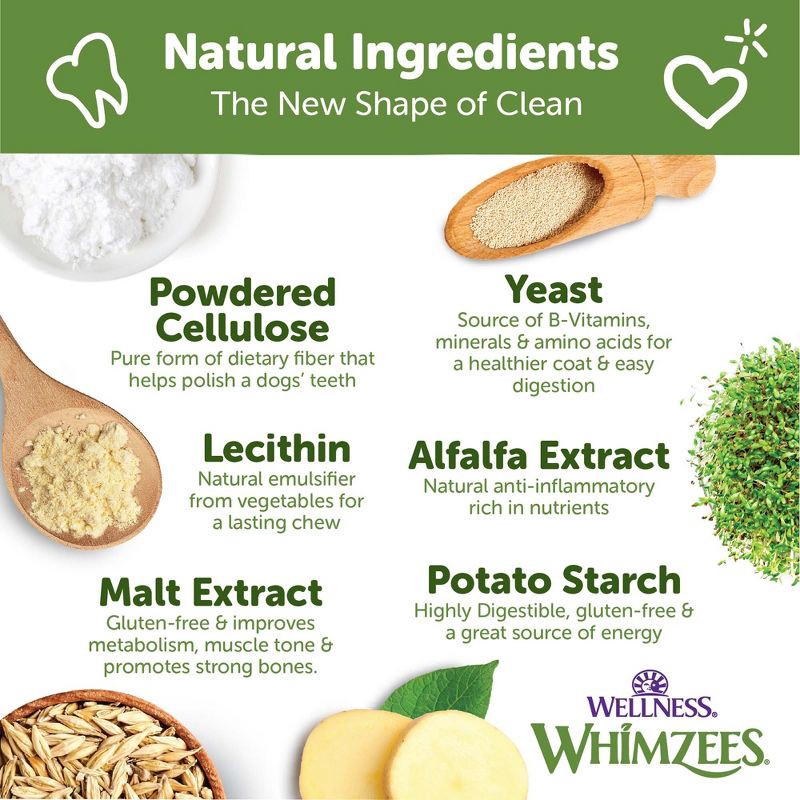 slide 6 of 9, WHIMZEES by Wellness Brushzees Small Dental Vegetable Flavor Dog Treats - 7.4oz, 7.4 oz