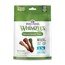 WHIMZEES by Wellness Brushzees Small Dental Vegetable Flavor Dog Treats - 7.4oz