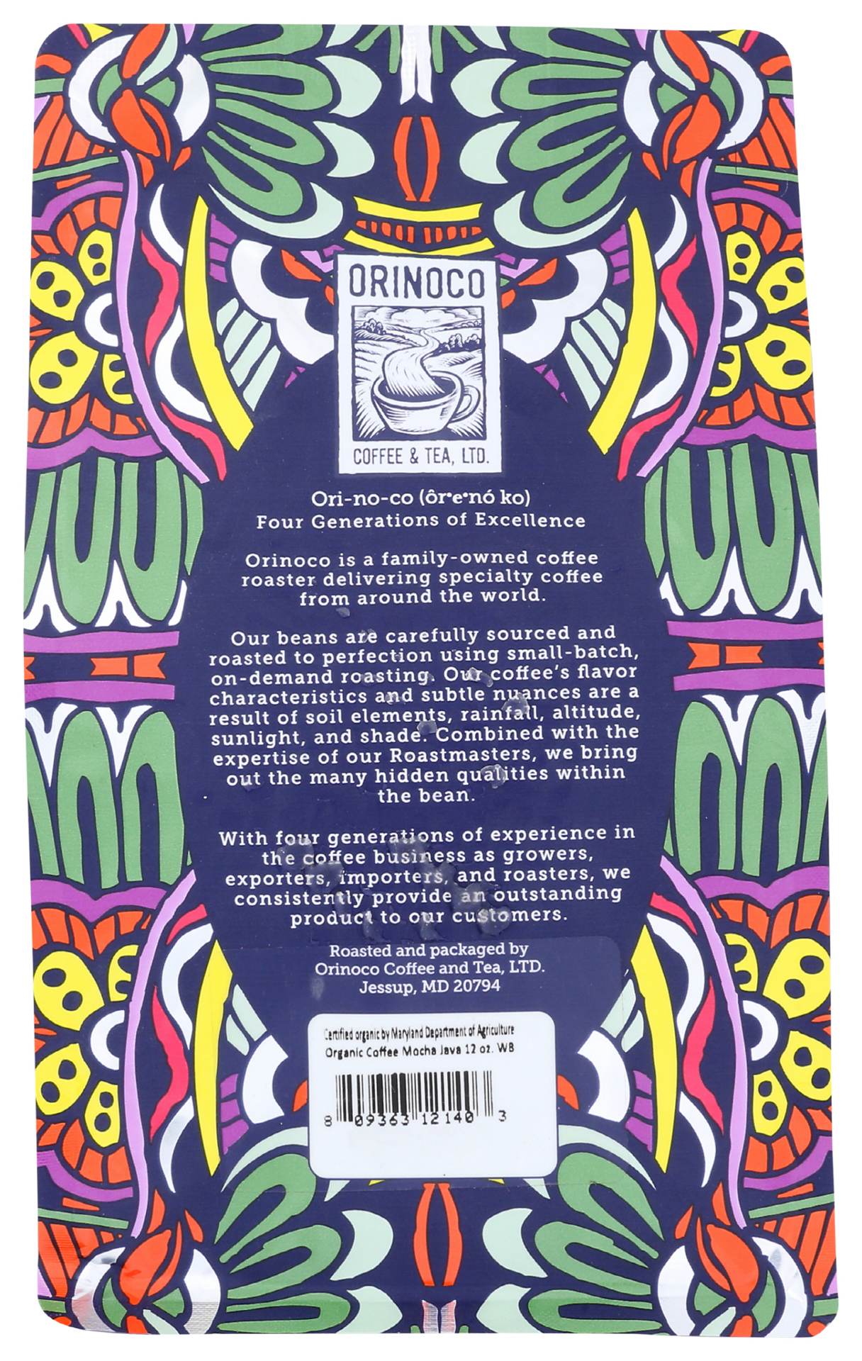 slide 2 of 2, Orinoco Coffee & Tea Mocha-Java Blend Whole Bean Coffee Medium Roast - 12 oz, 12 oz