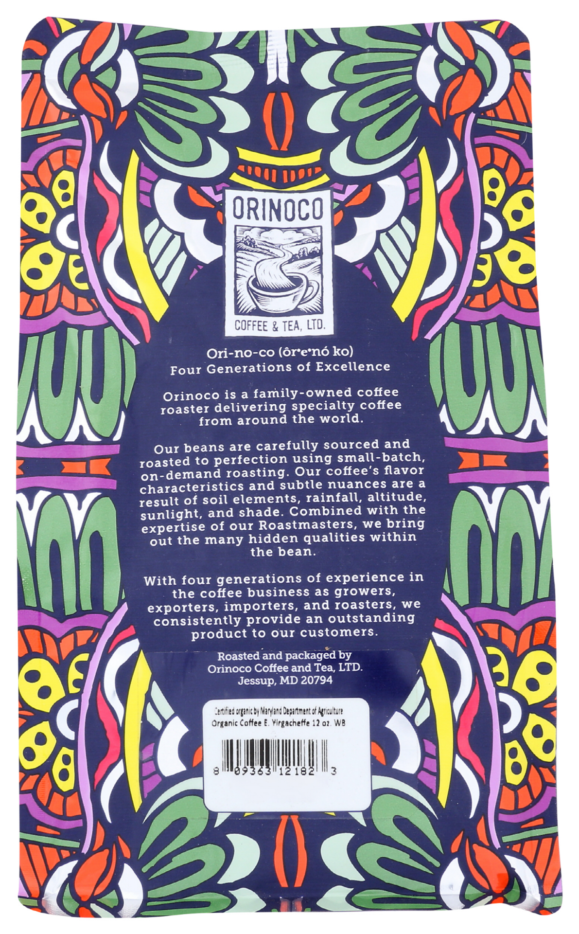 slide 2 of 2, Orinoco Coffee & Tea Ethiopia Yirgacheffe Whole Bean Coffee Light Roast - 12 oz, 12 oz