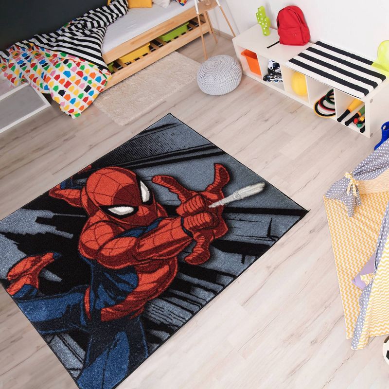 slide 3 of 4, 3'x5' Spider-Man Accent Rug, 1 ct