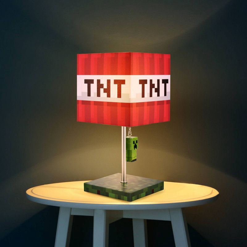 slide 1 of 5, Minecraft TNT Table Lamp (Includes LED Light Bulb), 1 ct