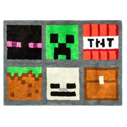 3&#x27;4&quot;x4&#x27;6&quot; Minecraft Accent Rug