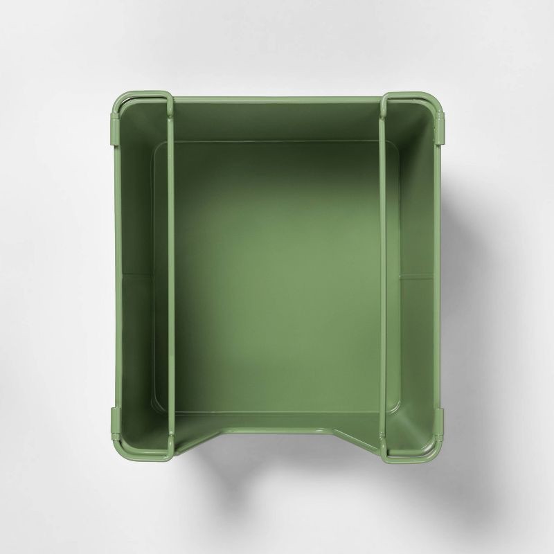 slide 2 of 5, Small Metal Stackable Kids' Storage Green - Pillowfort, 1 ct