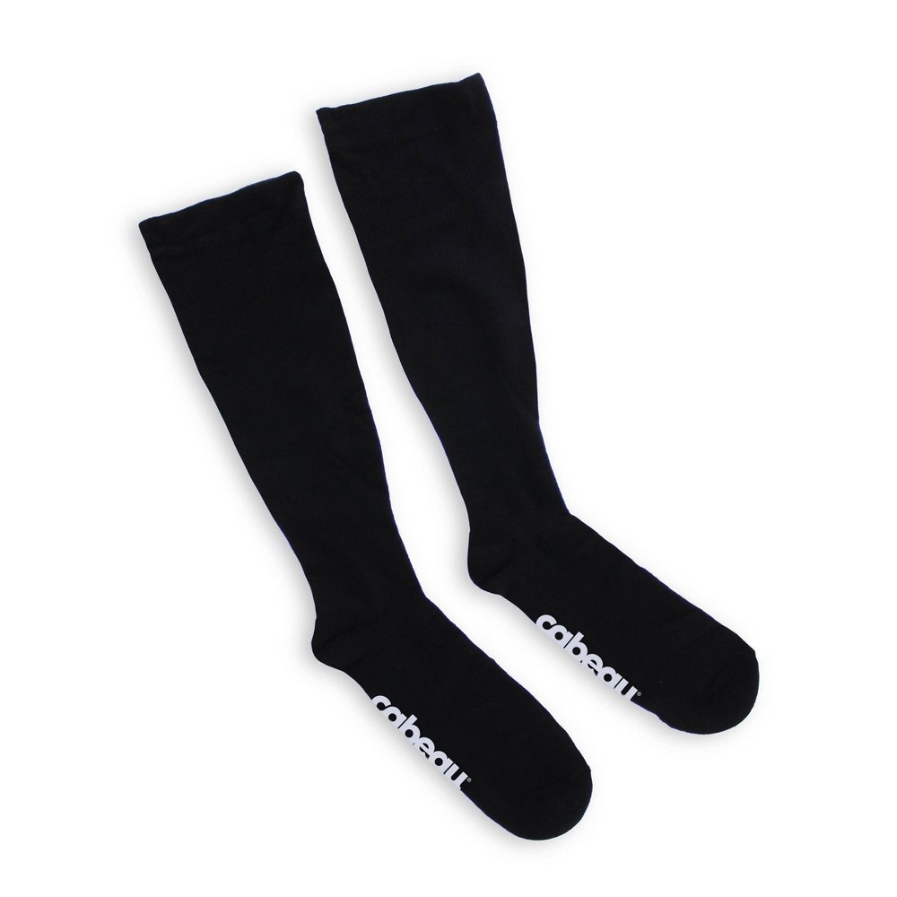 slide 2 of 5, Cabeau Ultra-Soft Compression Socks - Black, 1 ct