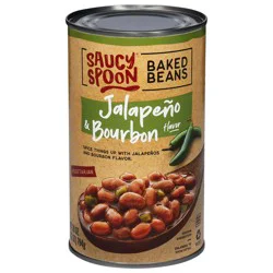 Saucy Spoon Vegetarian Jalapeno & Bourbon Flavor Baked Beans 28 oz