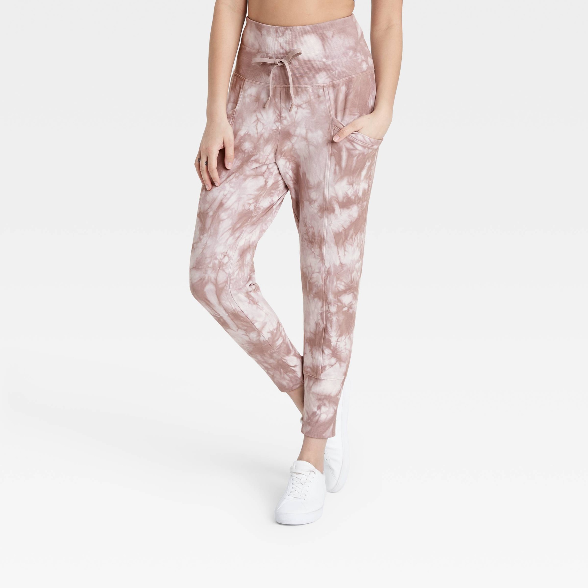 ALL IN MOTION - Tie-Dye High-Rise Ribbed Jogger Pant