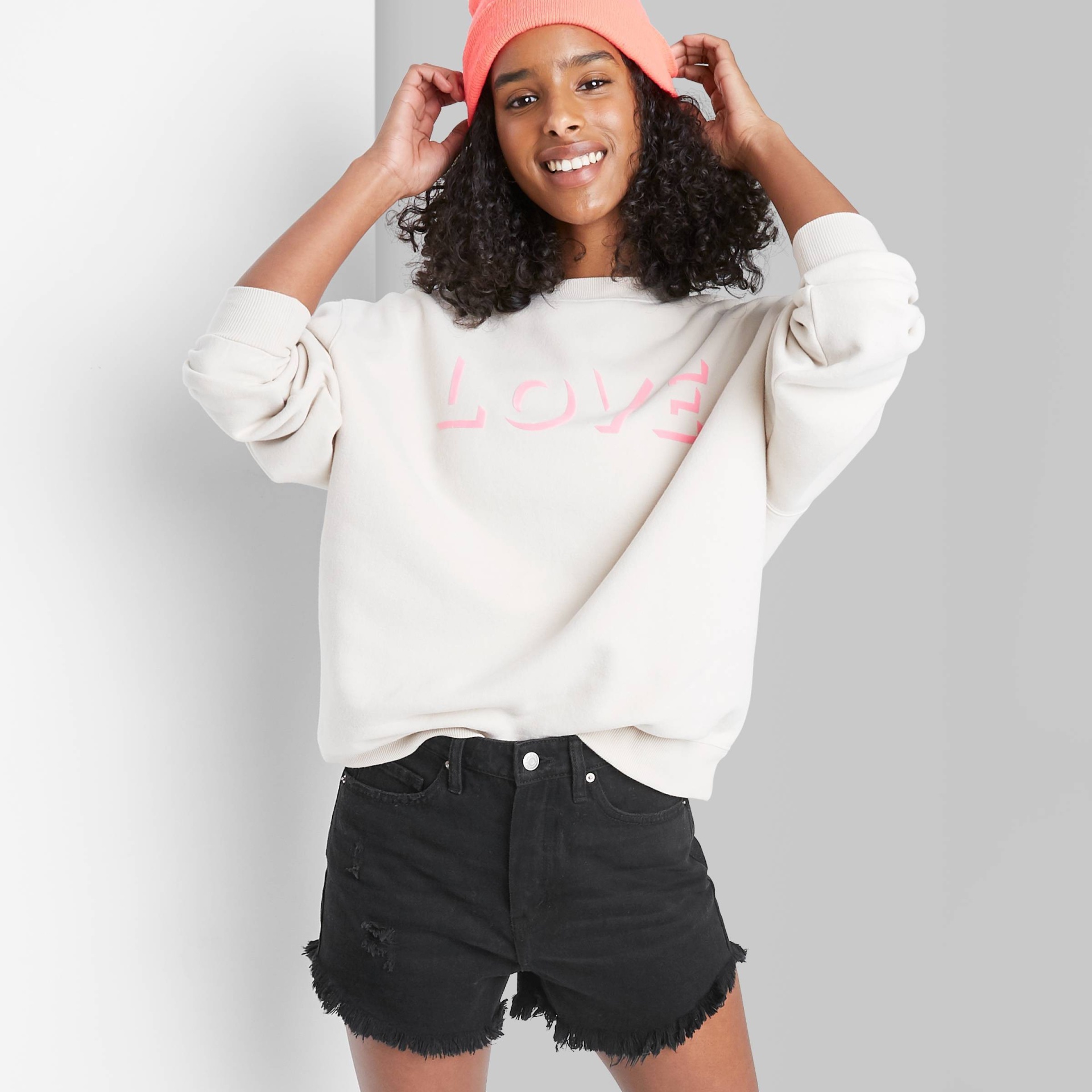 Women's High-Rise Frayed Hem Jean Shorts - Wild Fable Black 0 1 ct | Shipt