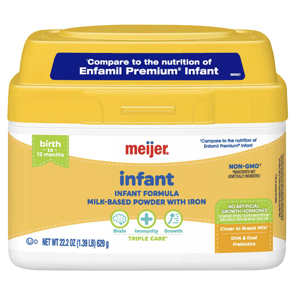 slide 1 of 1, Meijer Baby Infant Non-Gmo Formula, 22.2 oz