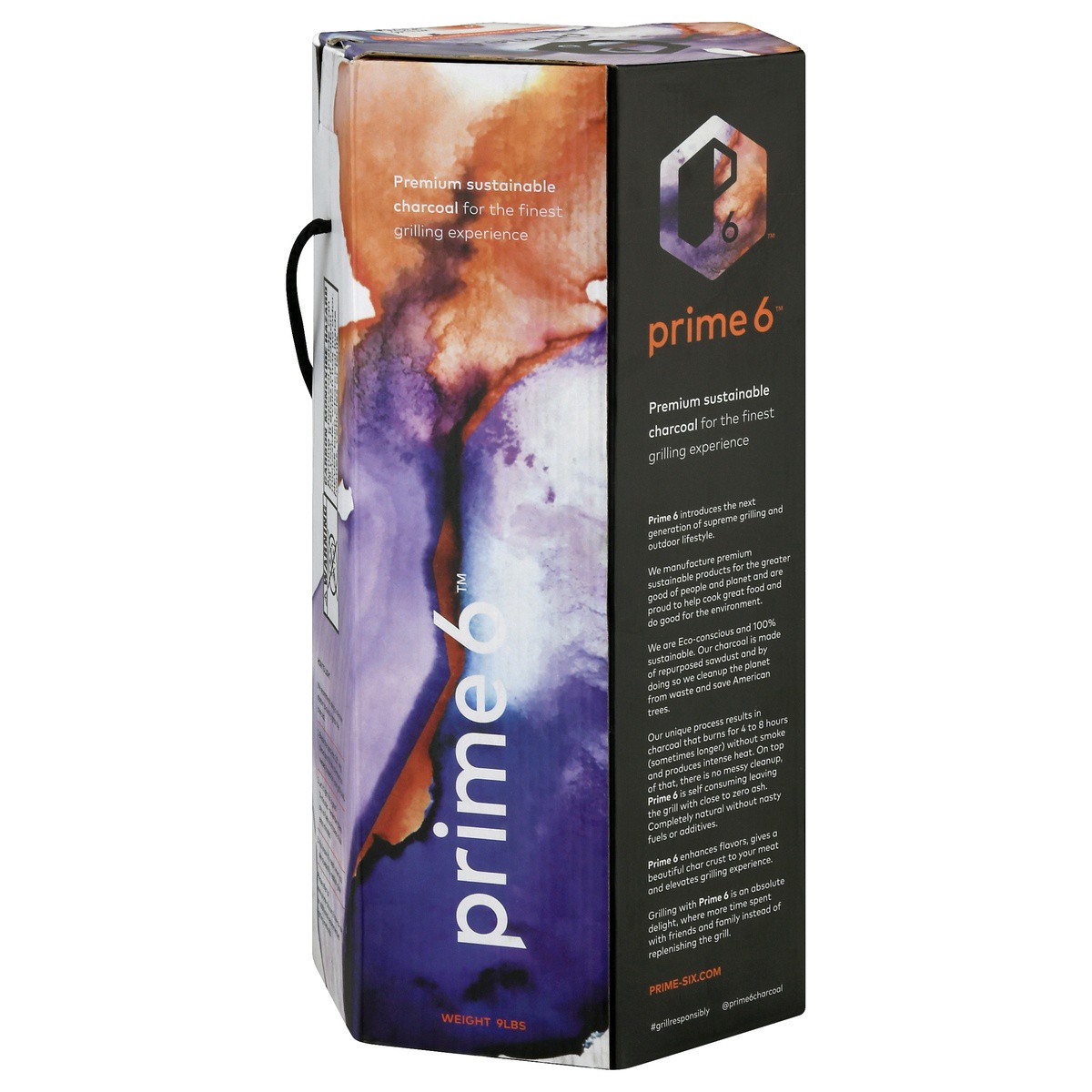 slide 2 of 9, Prime 6 Charcoal, 9 lb