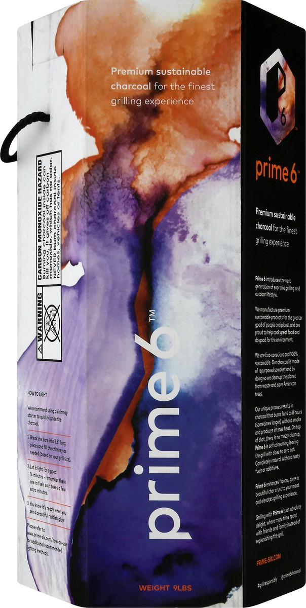 slide 9 of 9, Prime 6 Charcoal, 9 lb