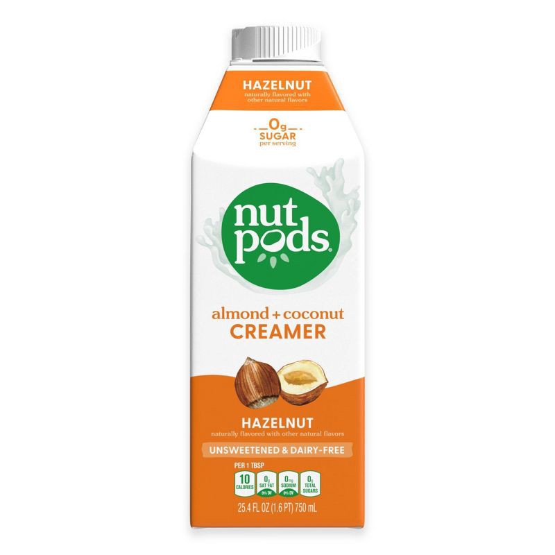 slide 1 of 1, nutpods Unsweetened Hazelnut Creamer - 25.4 fl oz, 25.4 fl oz