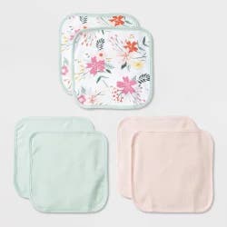 Baby Girls' 6pk Floral Meadow Washcloth Set - Cloud Island Pink