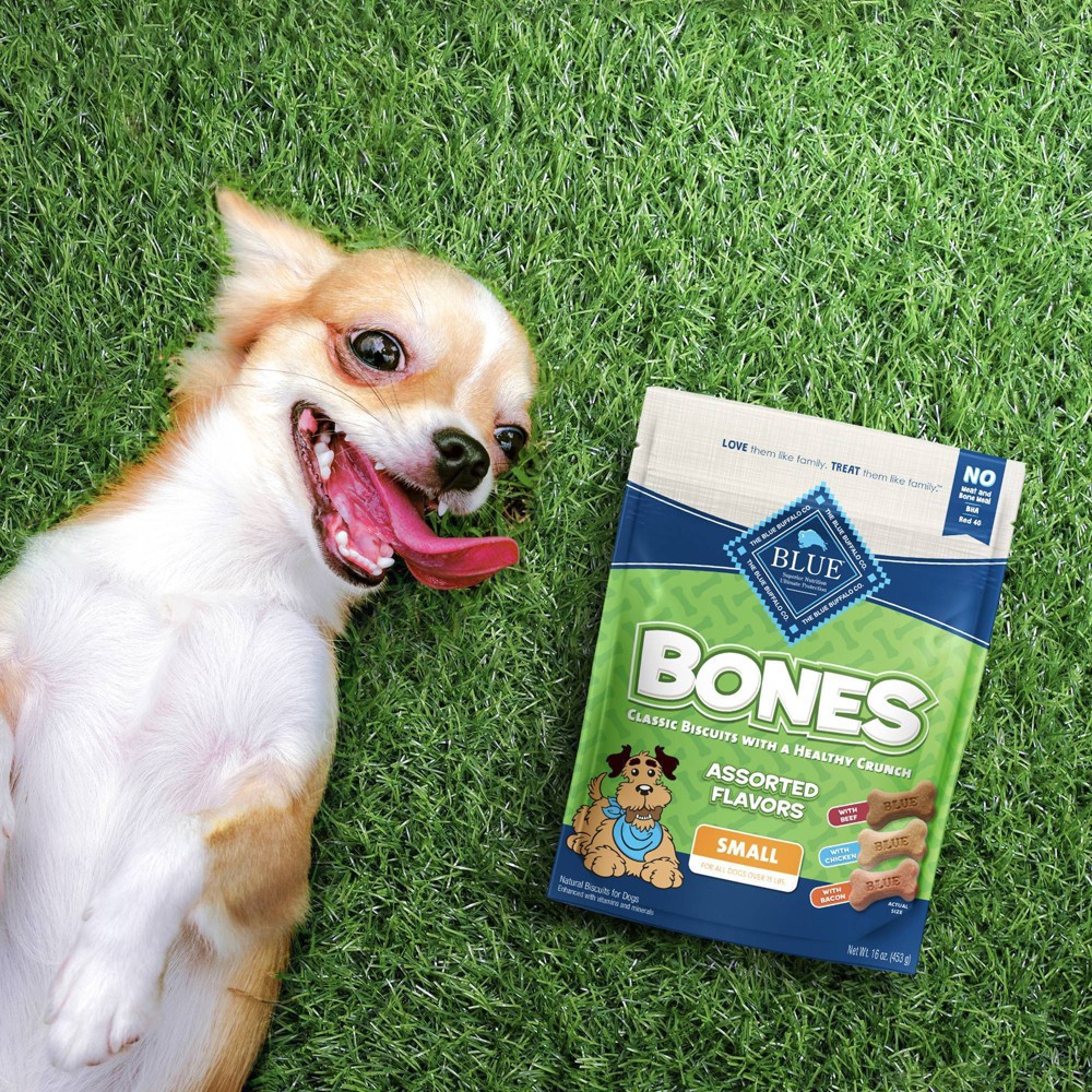 slide 2 of 5, Blue Buffalo Bones Small Assorted Flavors Biscuits for Dogs 16 oz, 16 oz