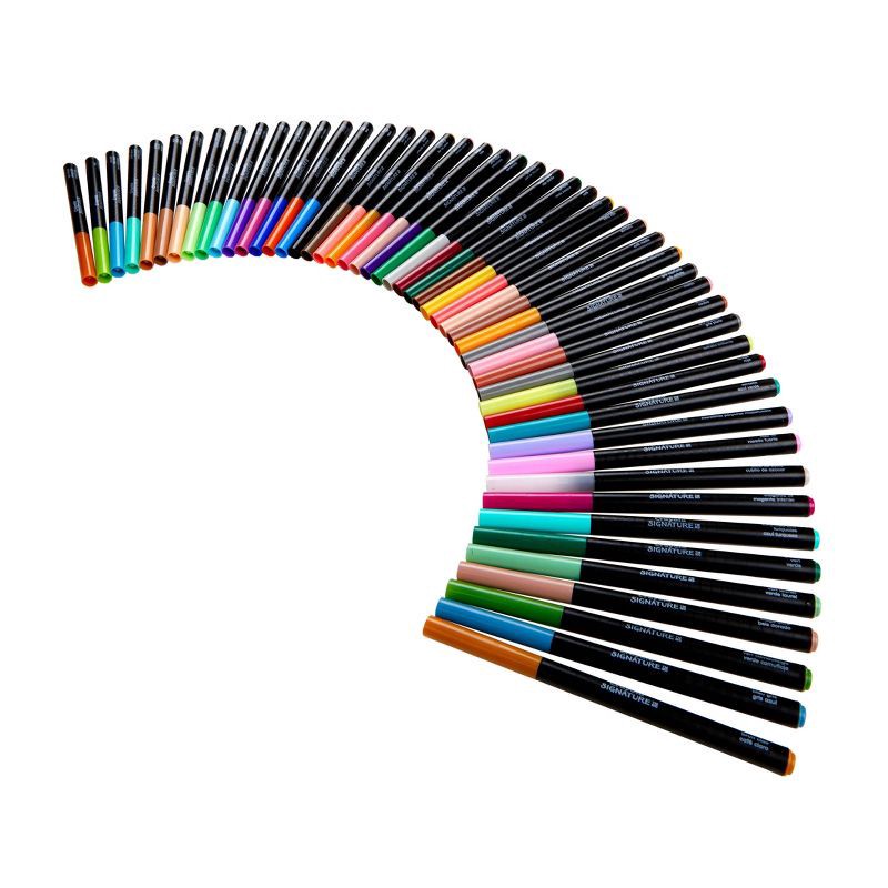 slide 6 of 7, Crayola 50ct Signature Color & Detail Markers Set: Fine Point, Multicolored, Non-Toxic, Artist Drawing & Coloring Markers, 50 ct