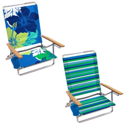 slide 1 of 1, Shelterlogic Blues Aluminum Beach Chair Styles May Vary - Each, 1 ct