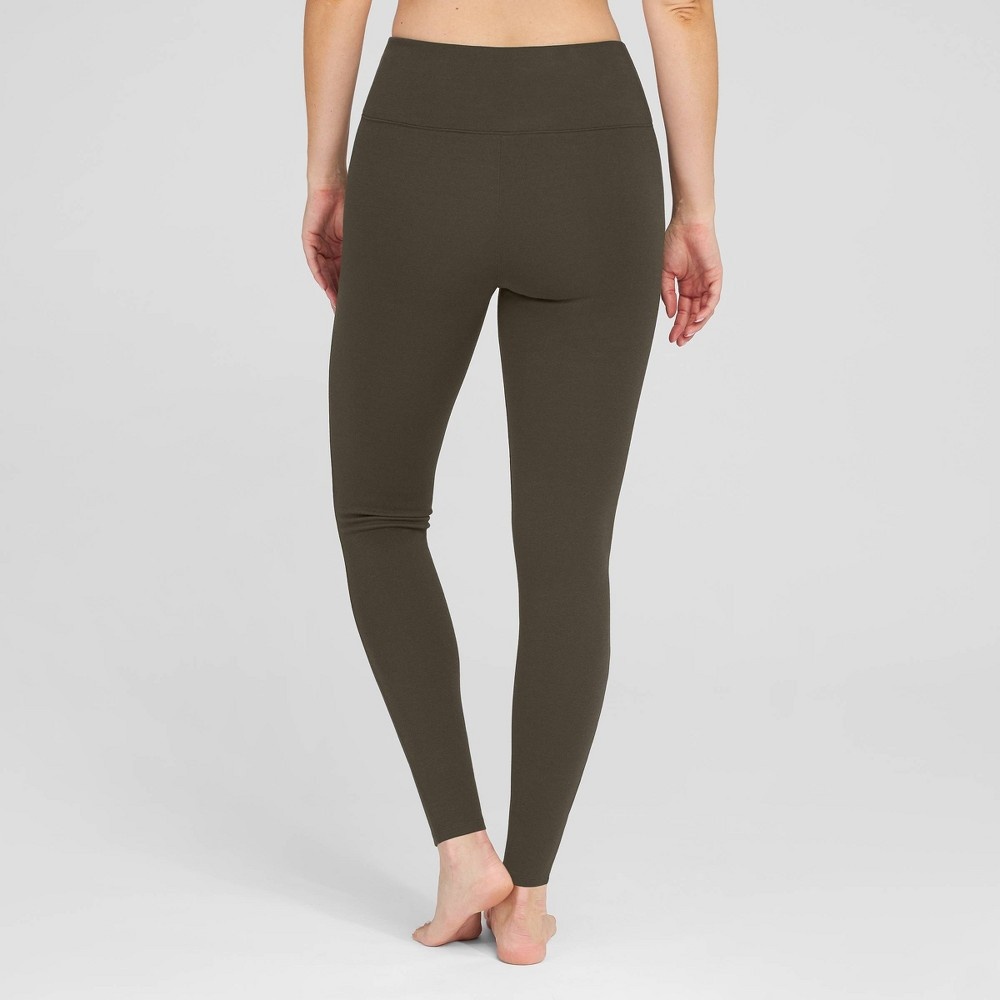 slide 2 of 4, ASSETS by SPANX Women's Ponte Shaping Leggings - Olive Green XL, 1 ct