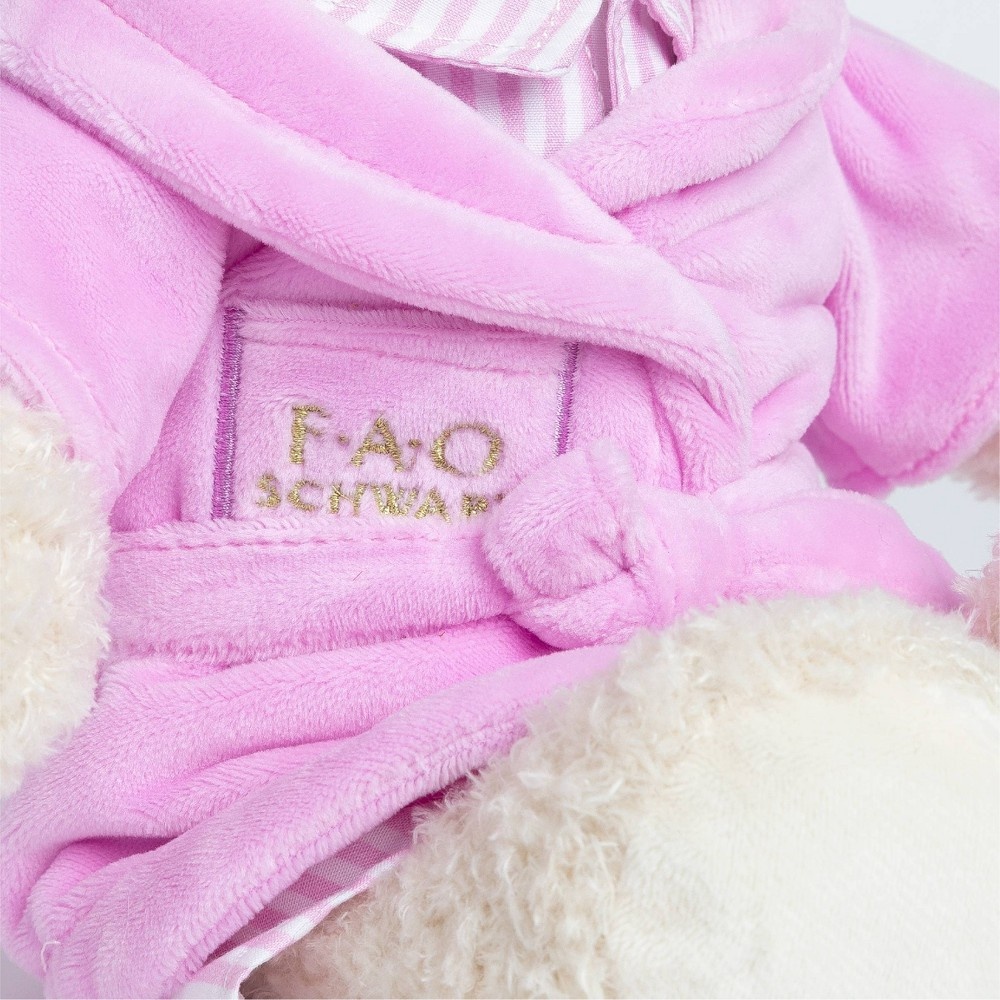 slide 3 of 6, FAO Schwarz Toy Plush Bear in Pajamas - pink with eye mask Valentine's Day, 1 ct