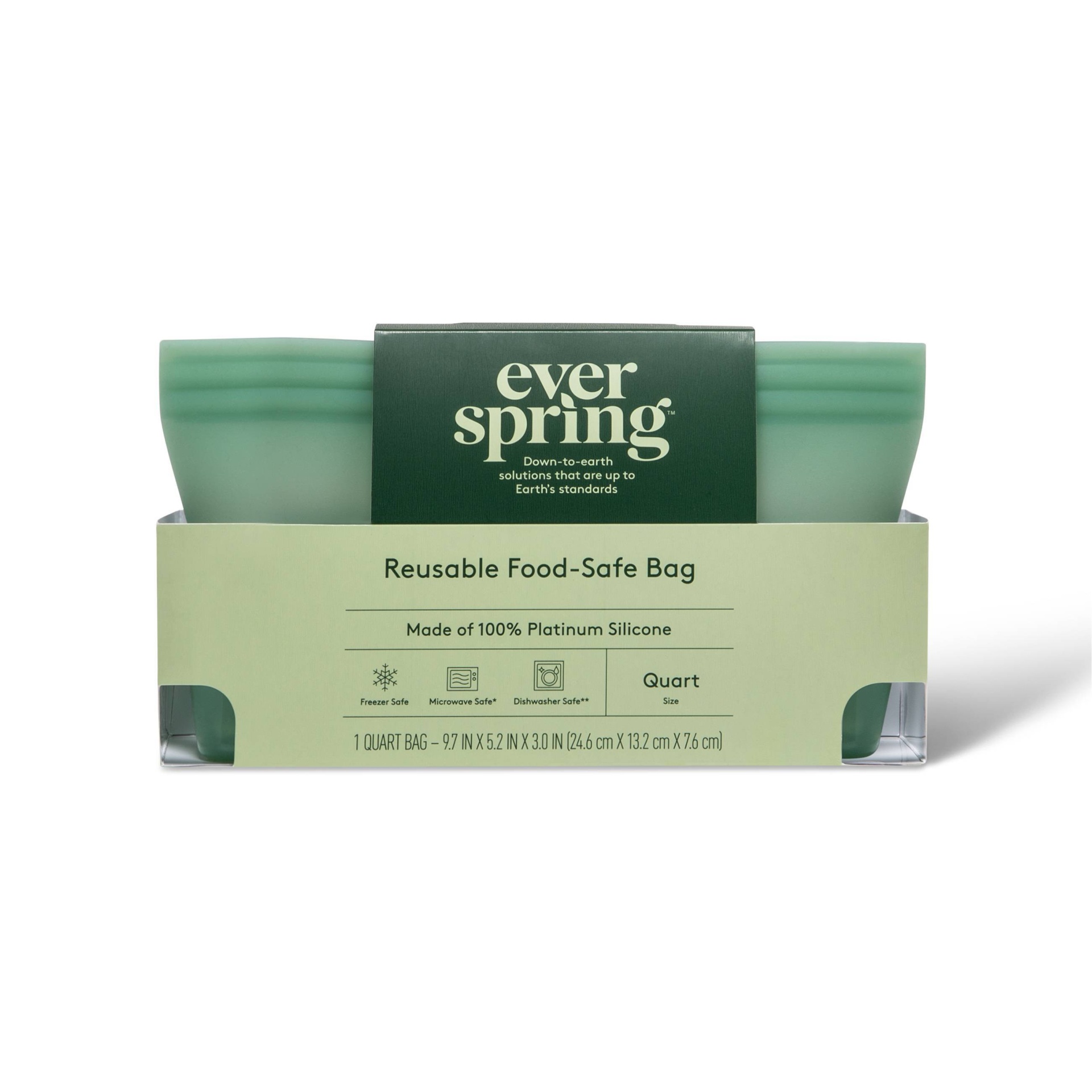 Ever Spring Quart Reusable Silicone Food-Safe Food Bag | Target